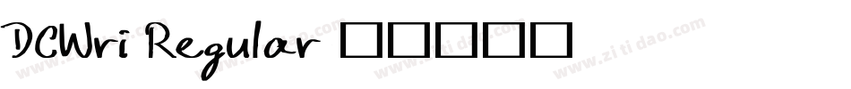 DCWri Regular字体转换
